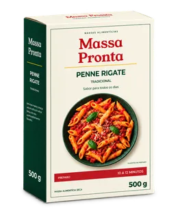 Mockup del Penne Rigate Estuche 500 g